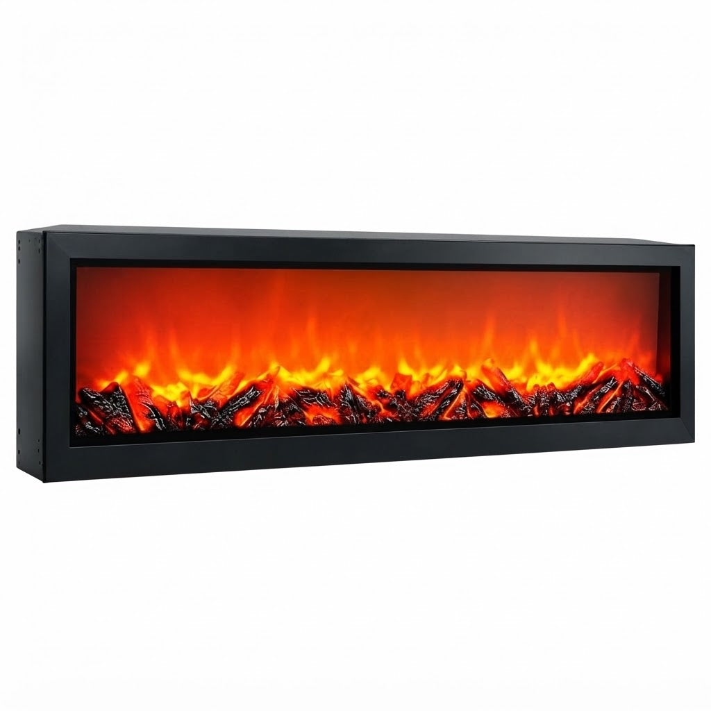Chimenea Decorativa SP-26-1Negra 60*22*11 Cm Eléctrica Con Cable Usb O Con Pilas