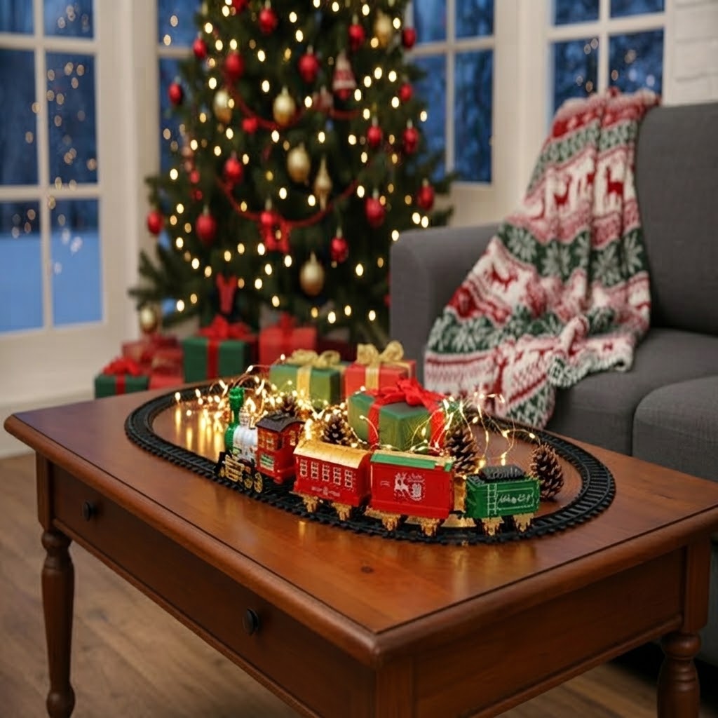 Tren Navideño Decorativo Grande 5 Metros