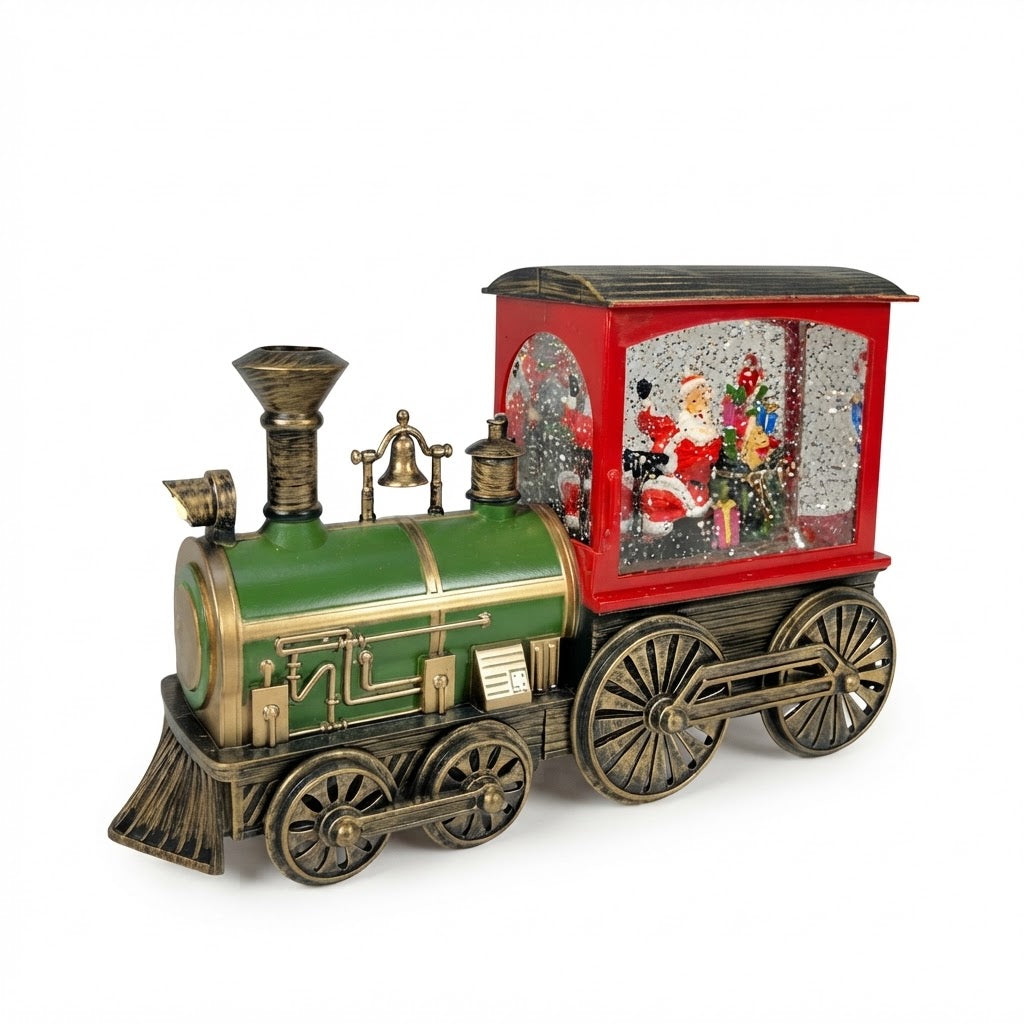 Tren Navideño Musical DS241 Papa Noel Regalos Luz Led Efecto Nieve