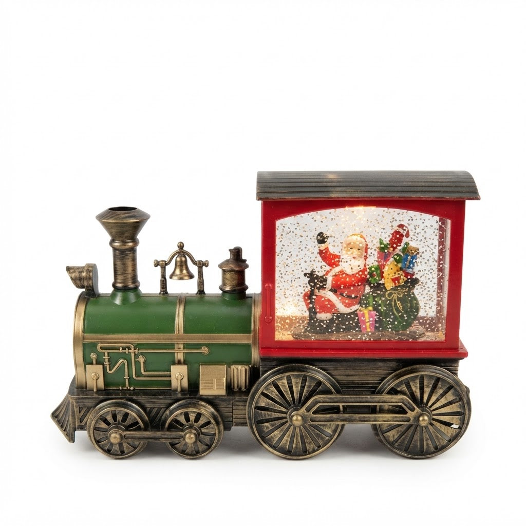 Tren Navideño Musical DS241 Papa Noel Regalos Luz Led Efecto Nieve