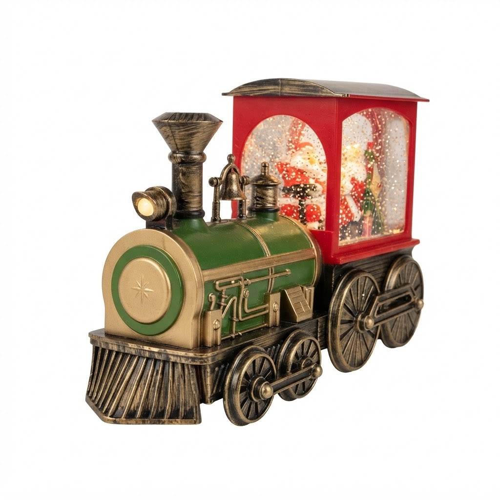 Tren Navideño Musical DS241 Papa Noel Regalos Luz Led Efecto Nieve