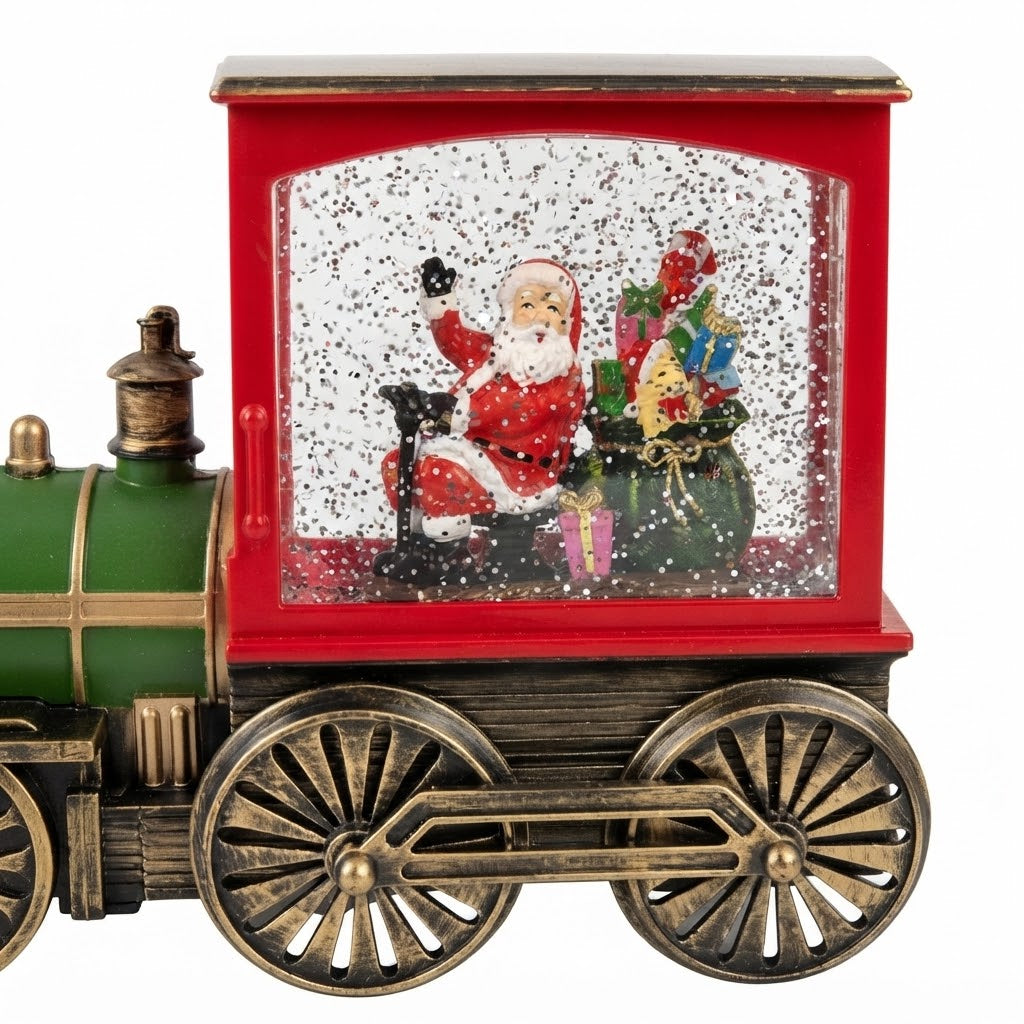 Tren Navideño Musical DS241 Papa Noel Regalos Luz Led Efecto Nieve