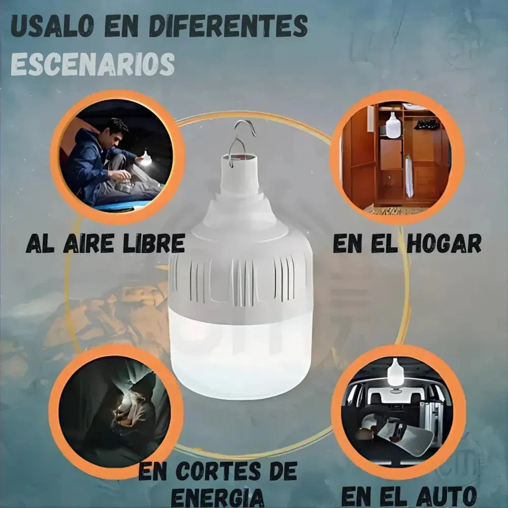Bombillo Led Recargable De Emergencia 50W