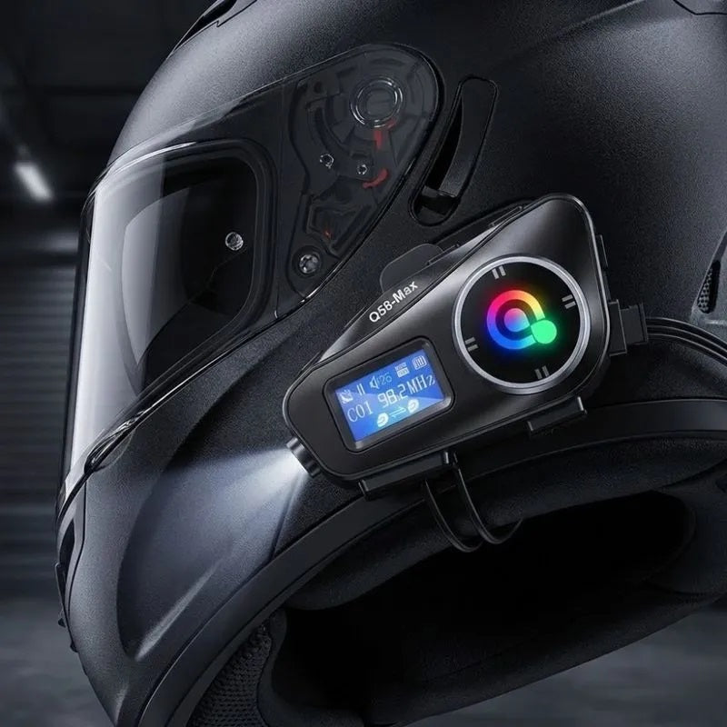 Intercomunicador Bluetooth Q58 Max Moto Auricular Casco Radio