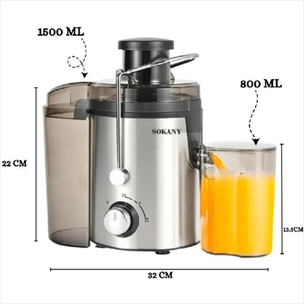 Extractor De Jugos Automatico Frutas Y Verduras Sokany