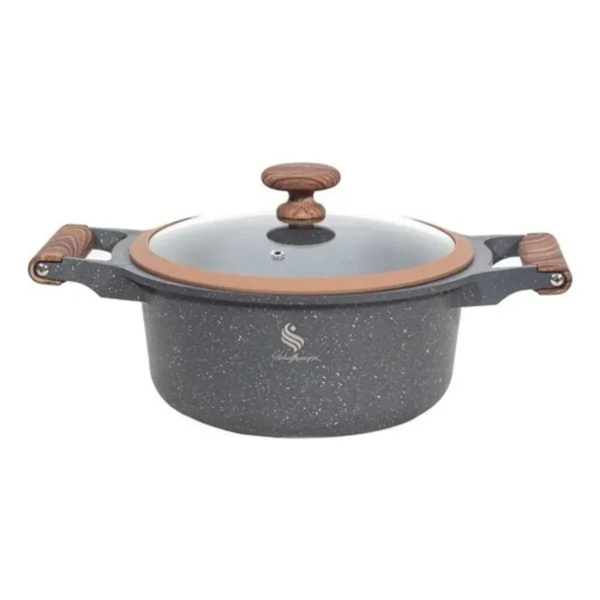 Batería Ollas Granito 8 Pzs Schaffhausen Antiadherente Gris