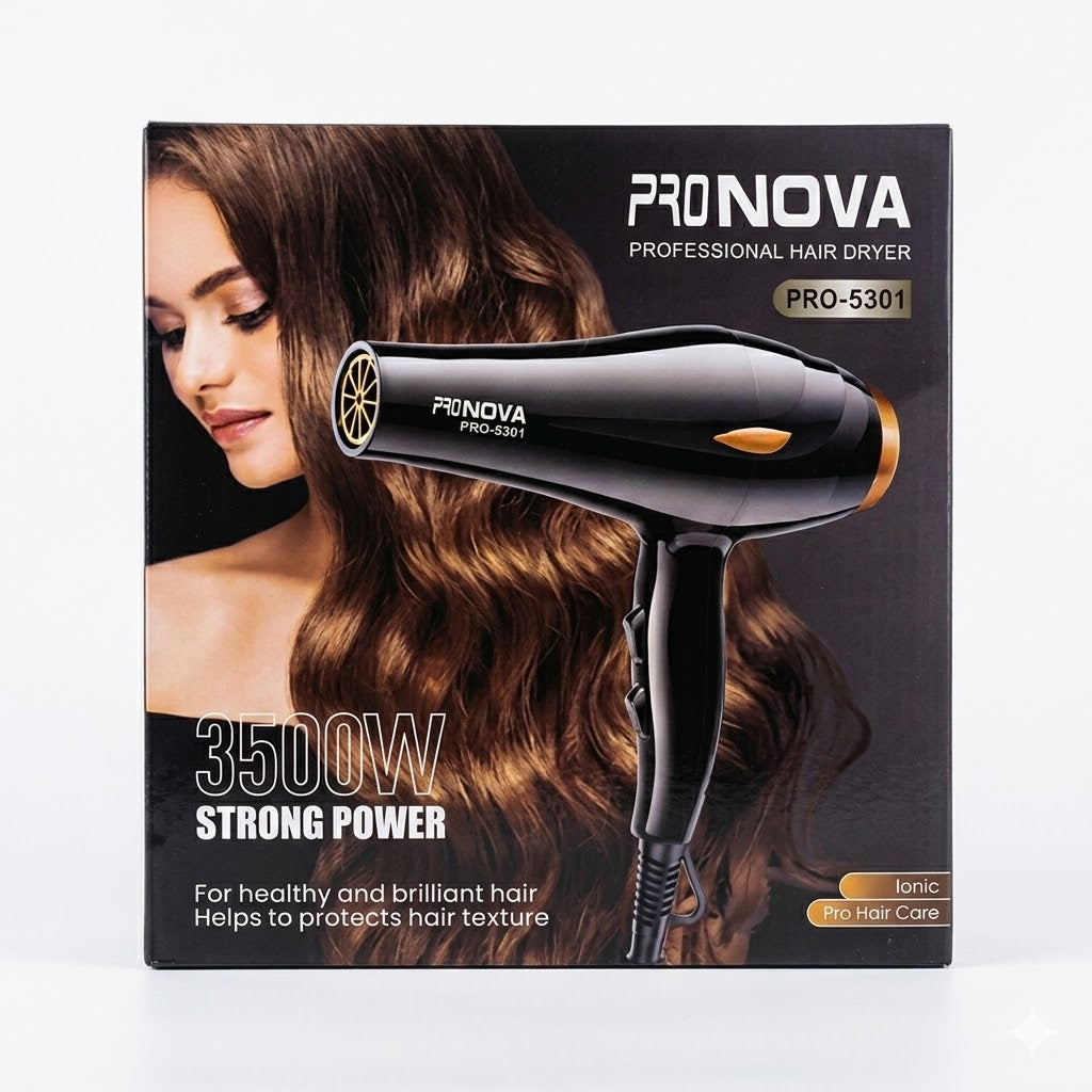 Secador de Cabello Profesional Pronova PRO-5301 Iónico – 3500W Strong Power