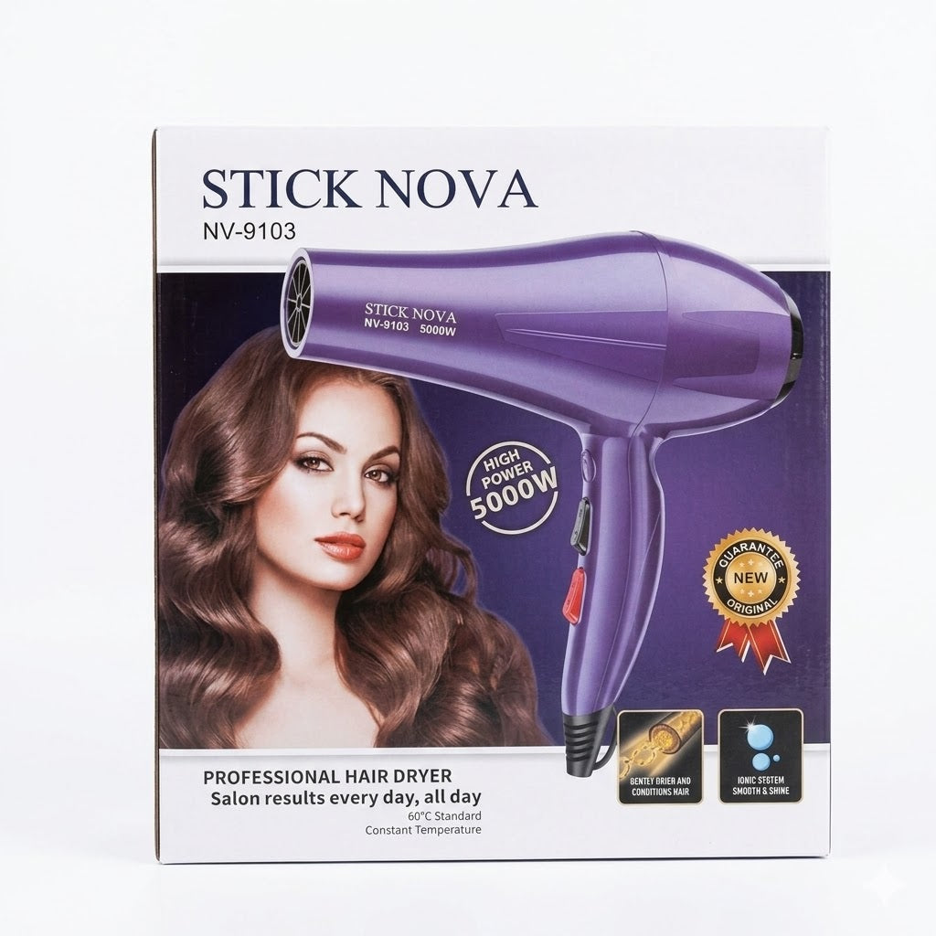 Secador de Cabello Profesional Stick Nova NV-9103 High Power – 5000W Ionic System