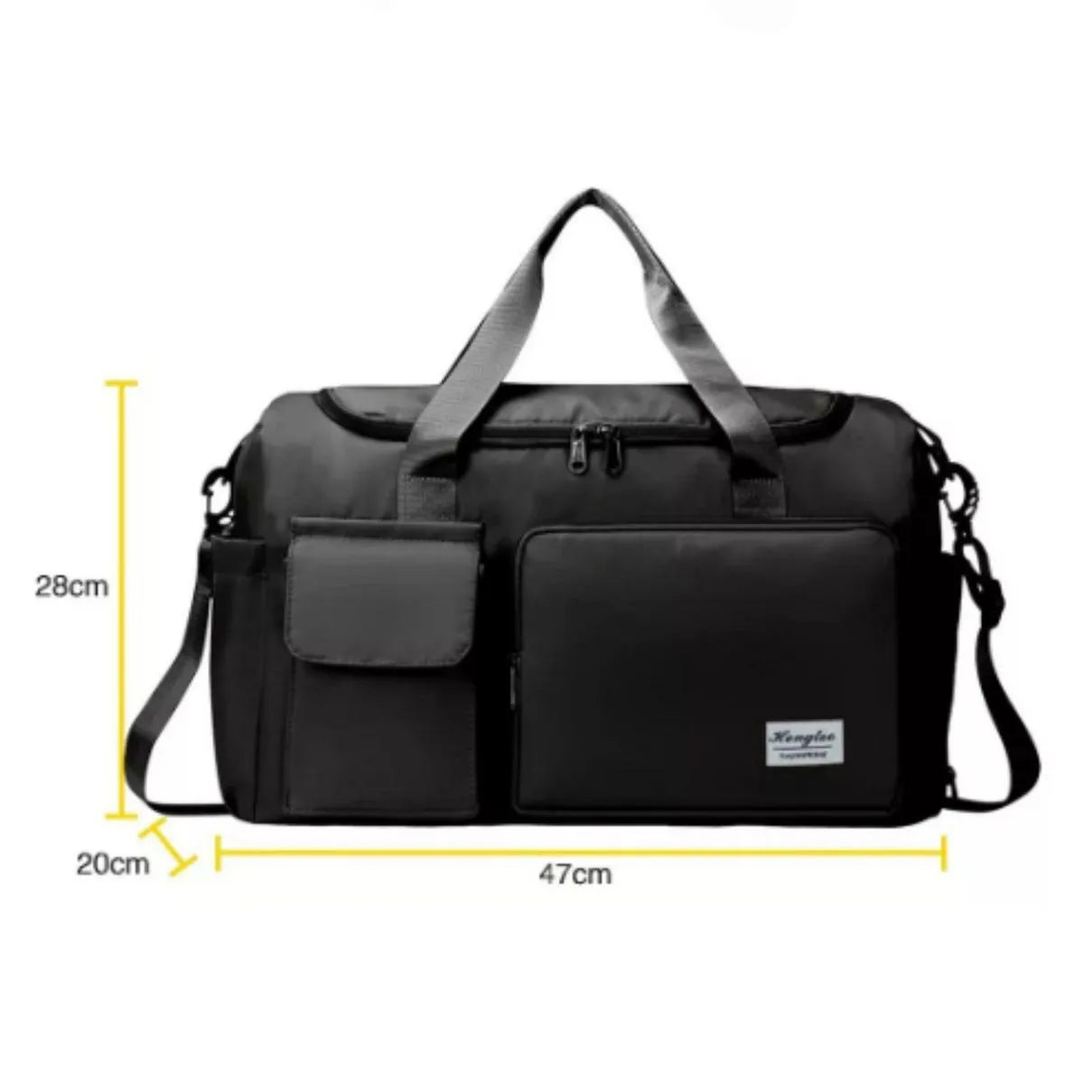 Morral Deportivo Textil Negro Morral Gimnasio Viaje Ligero