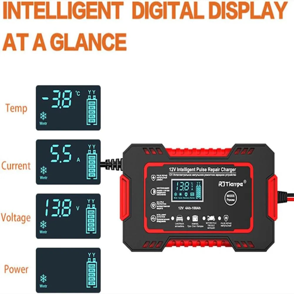 Iniciador Bateria Cargador Bateria Portatil Iniciador Carro Moto Pantalla Lcd