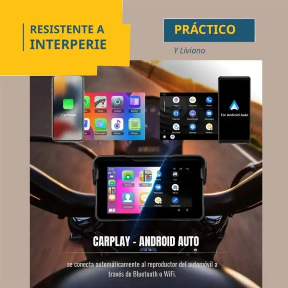 Pantalla De Moto Carplay Android Auto