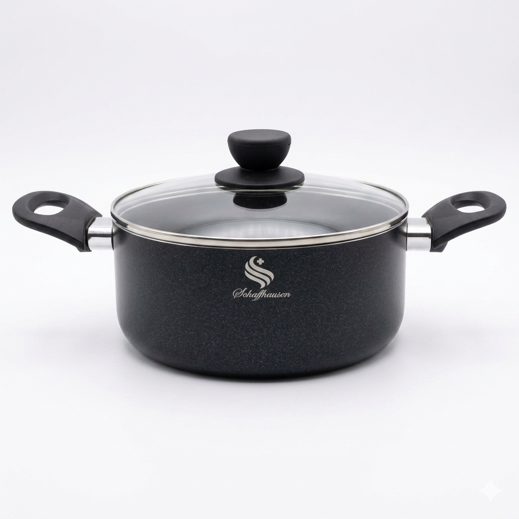 Batería Ollas Schaffhausen Negro 9Pz Suizas