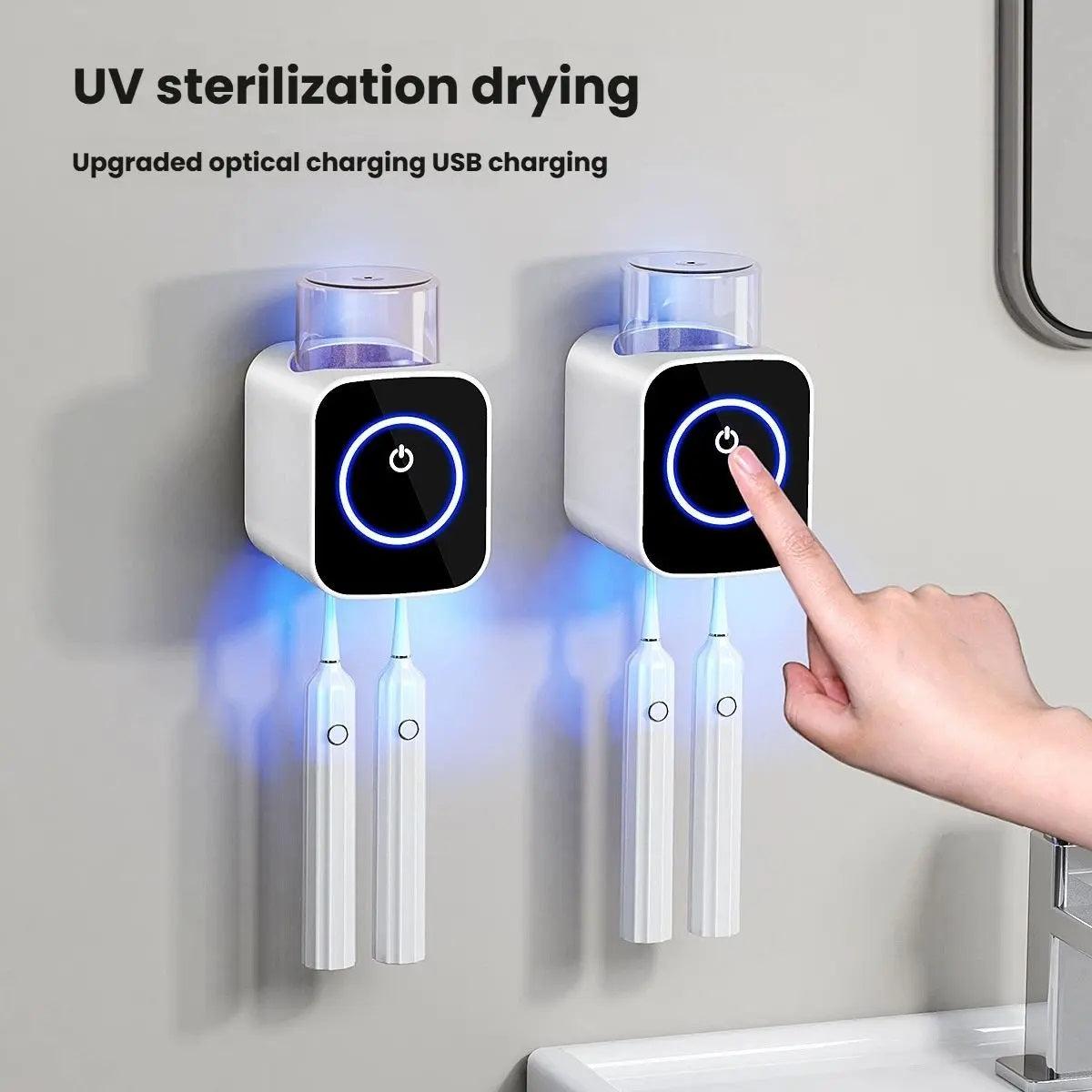 Soporte De Esterilización Para Cepillos De Dientes Montado E