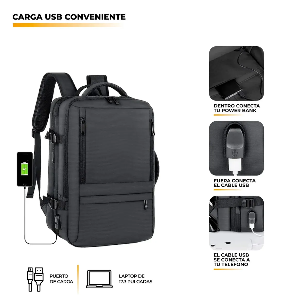 Maleta Morral De Viaje De Cabina Premium Amazon Negra