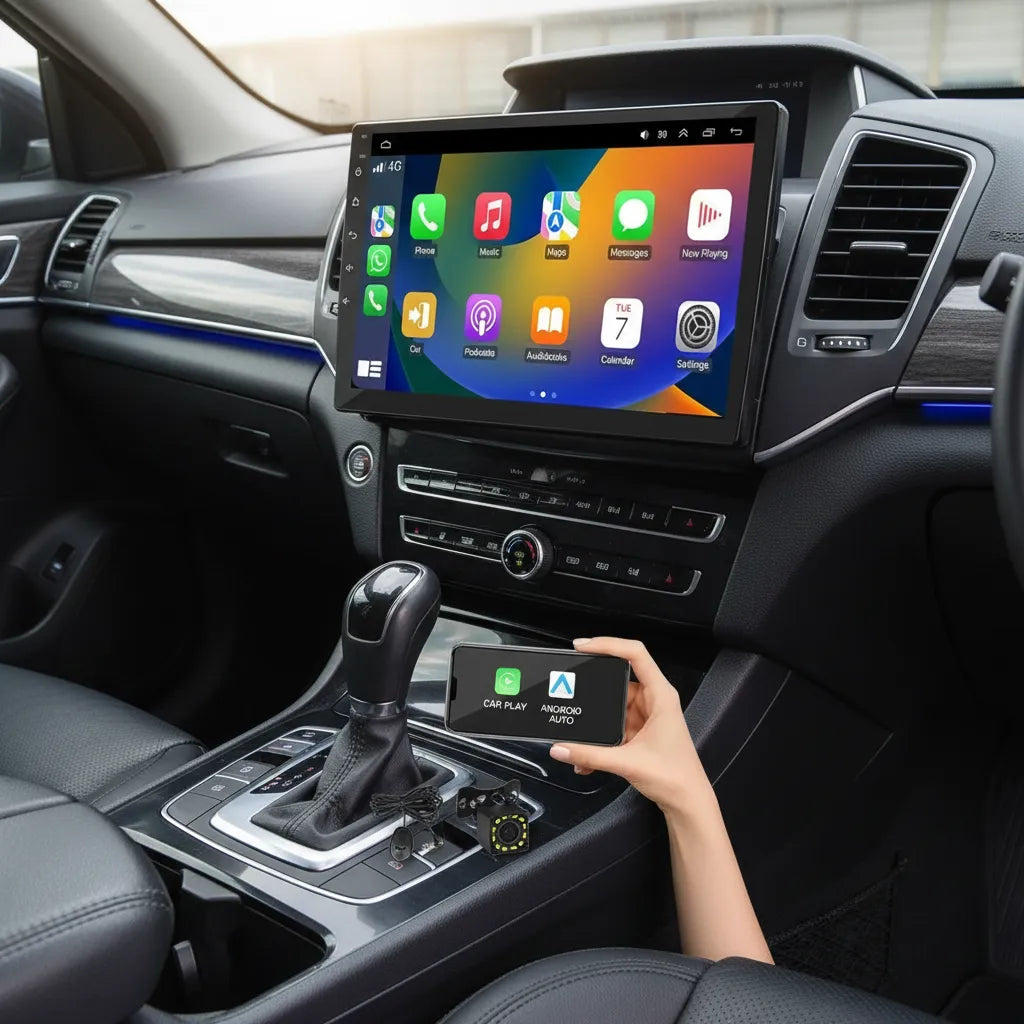 Radio Pantalla Android 10 Pulgadas Carplay Android Auto GPS + Cámara