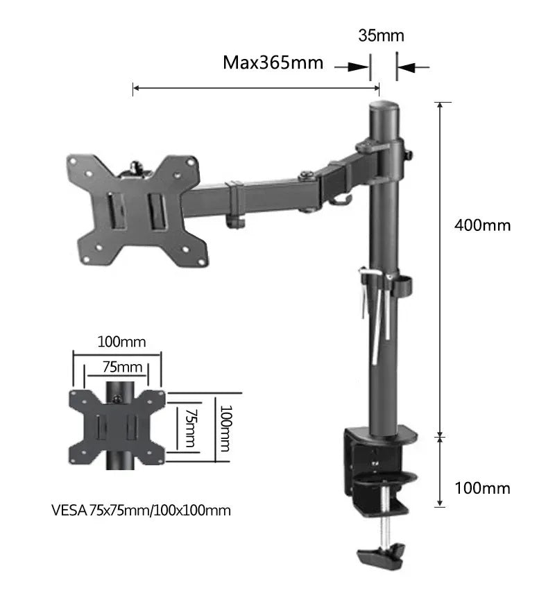 Soporte Brazo Articulado Monitor O Tv De 17 A 32 Pulgadas