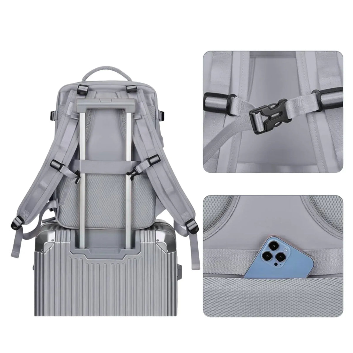 Maleta Morral Viajero Multiusos Amazon Gris