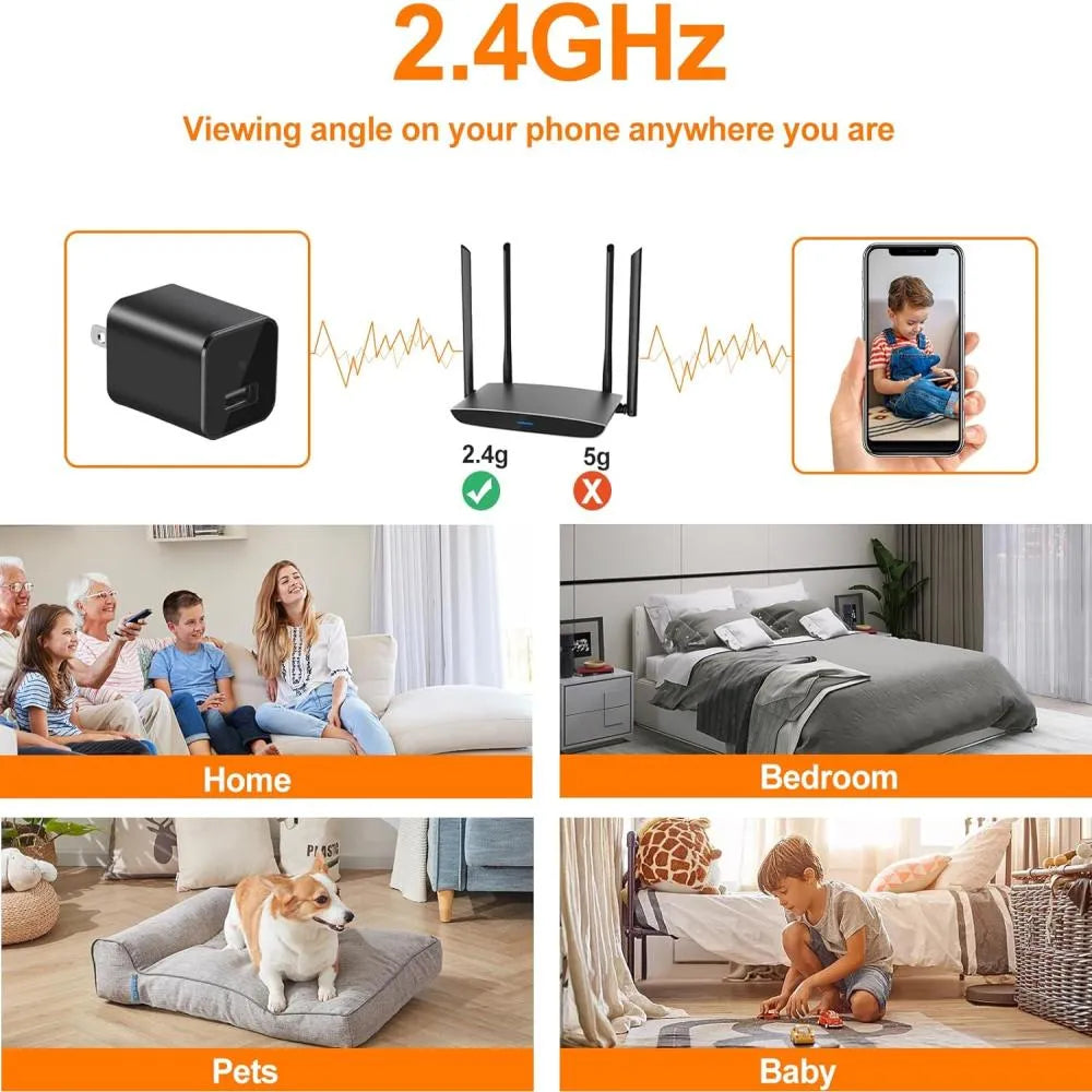 Cargador Tipo-C Con Cámara Espía WiFi – Monitoreo En Tiempo Real Y Audio