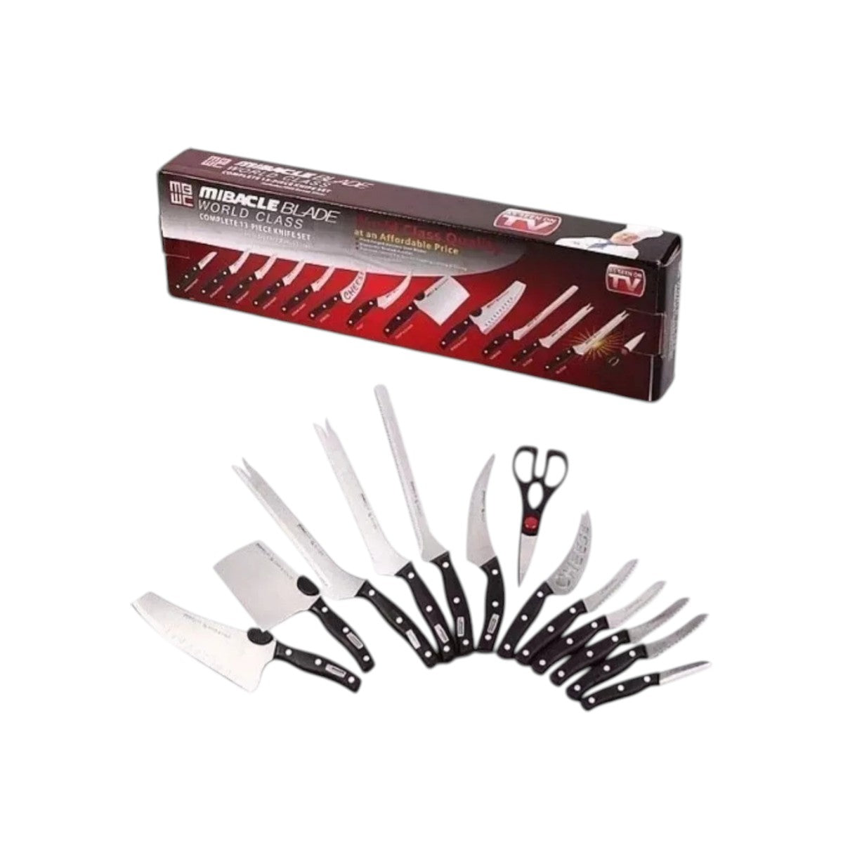 Set De Cuchillos X 13 Piezas Miracle Blade Corte Profesional