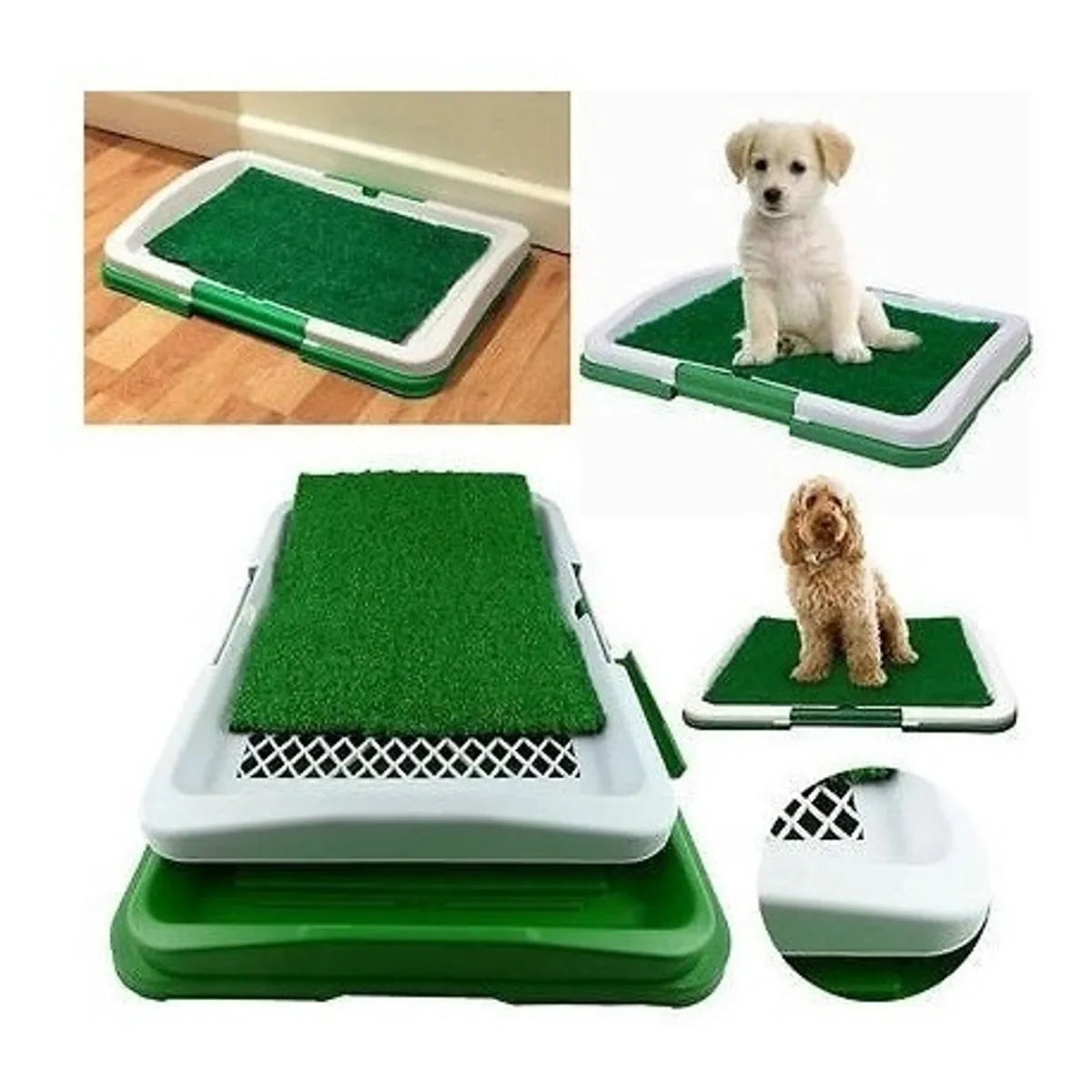 Tapete Pasto Sintetico Entrenamiento Mascotas Baño Lavable