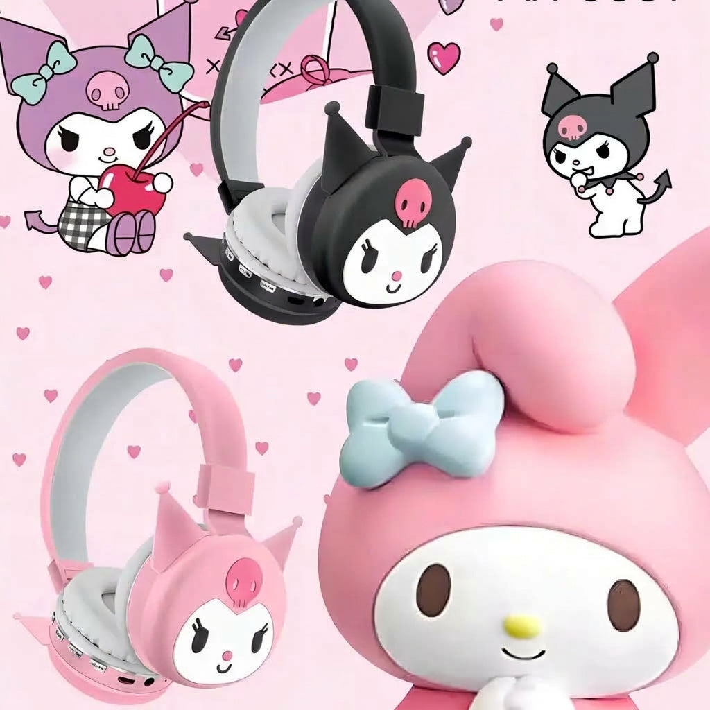 Auriculares Kuromi Bluetooth AH-806Y Color Rosa