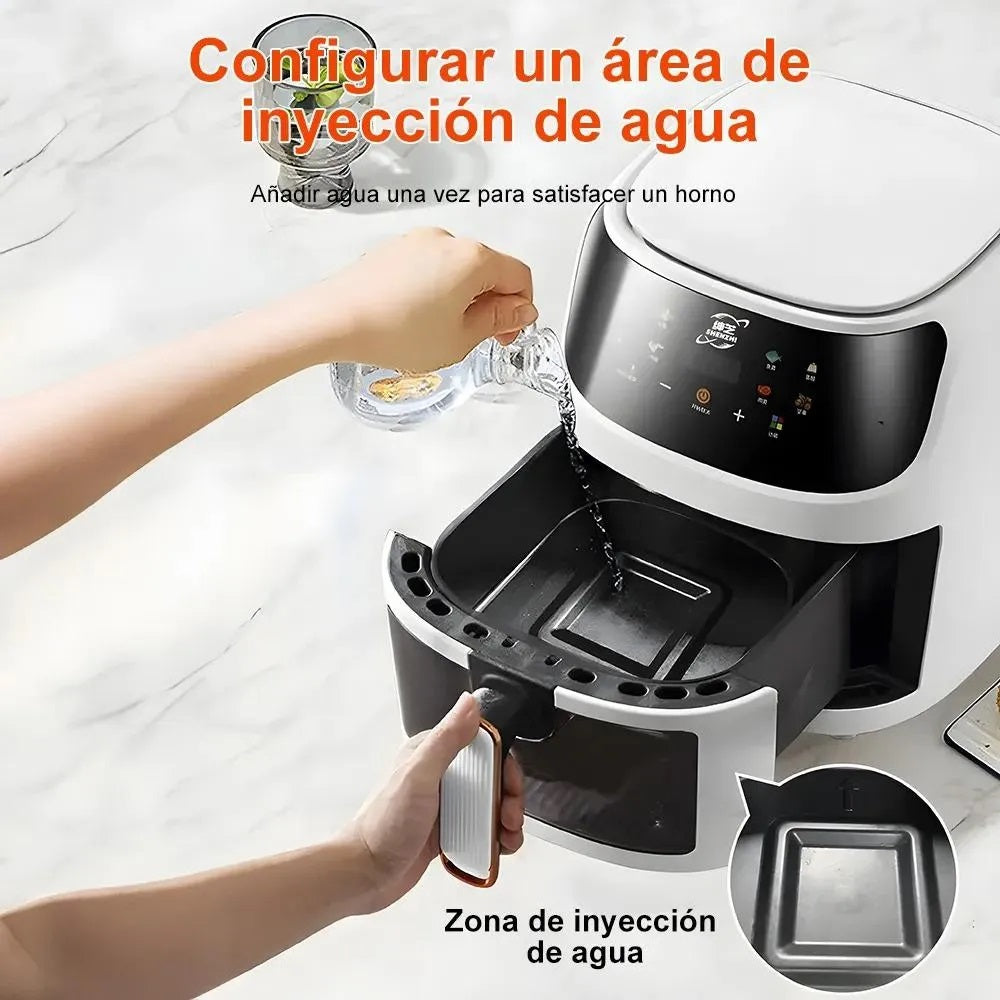 Freidora De Aire 8 Litros Multifunción 2400W Visor Digital 8 En 1
