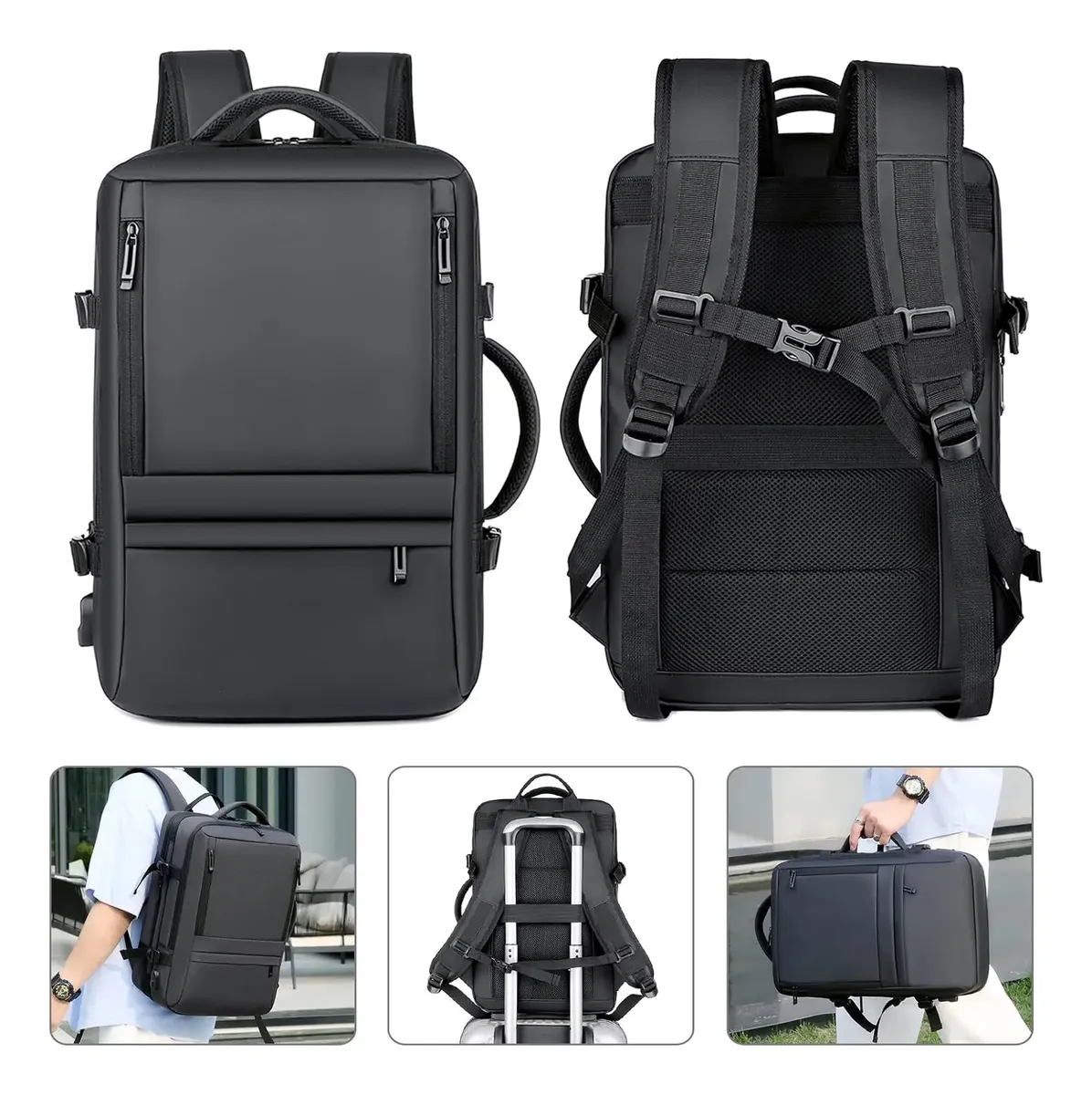 Maleta Morral De Viaje De Cabina Premium Amazon Negra