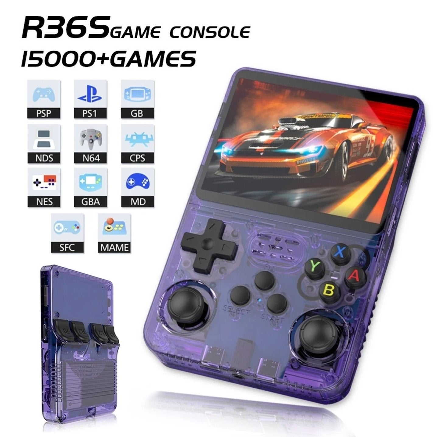 R36S Consola Portatil Retro 2024 64gb 10000 juegos NES SNES, PS1, ARCADE, MAME, NEOGEO
