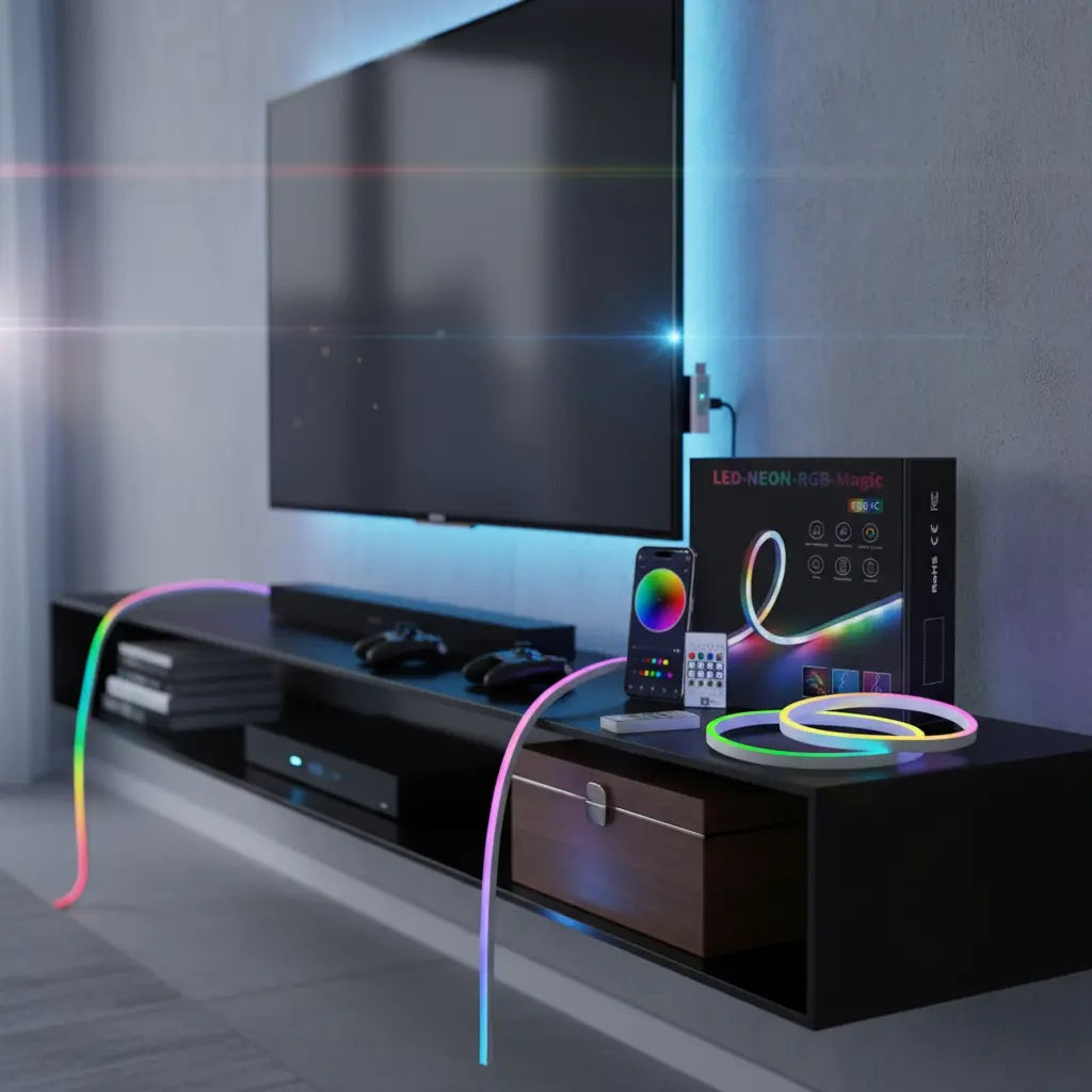 Cinta Tira Led Luz Neon Rgb Manguera 5 Metros Ritmica Usb