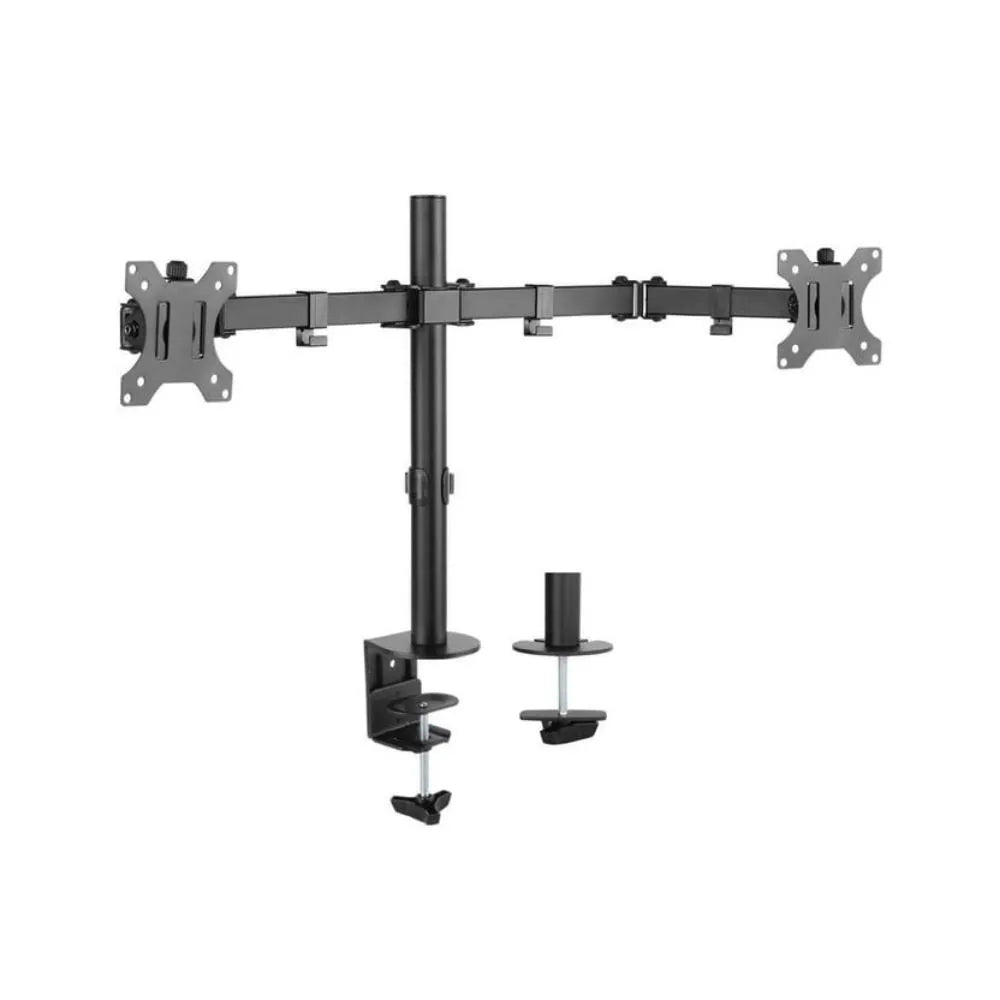 Soporte De Escritorio Para Dos Monitores Tv Setup Ergonomico