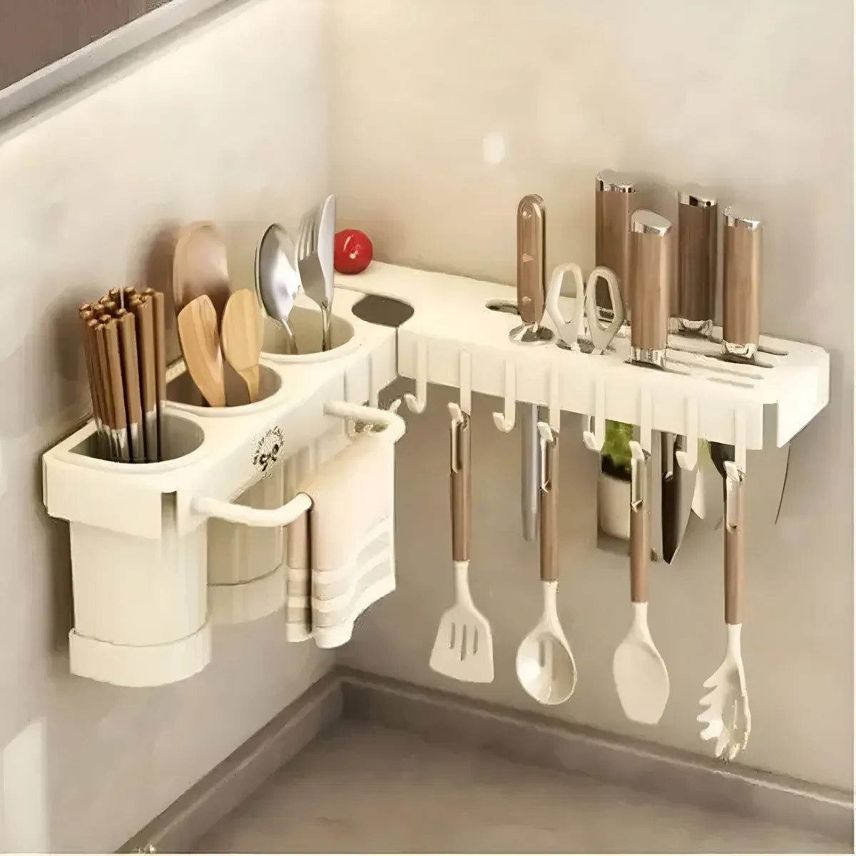 Organizador De Cocina Multifuncional De Pared – Estantería Para Utensilios y Cuchillos (65 cm)