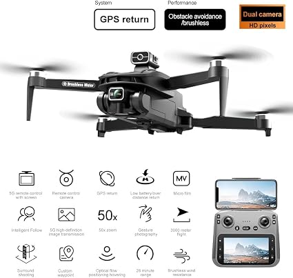 Mini Dron L2 Max GPS Cámara HD Profesional Control Remoto