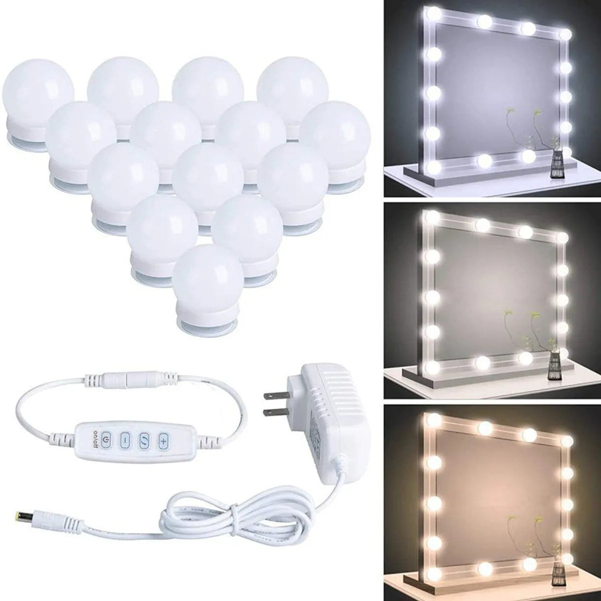 Luces Led Para Espejo Extension 10 Tocador Multifuncional 3 Tonos