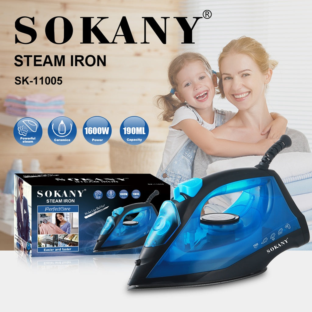 Plancha de Vapor Sokany 1600W FX-11005 - Calidad y Rapidez