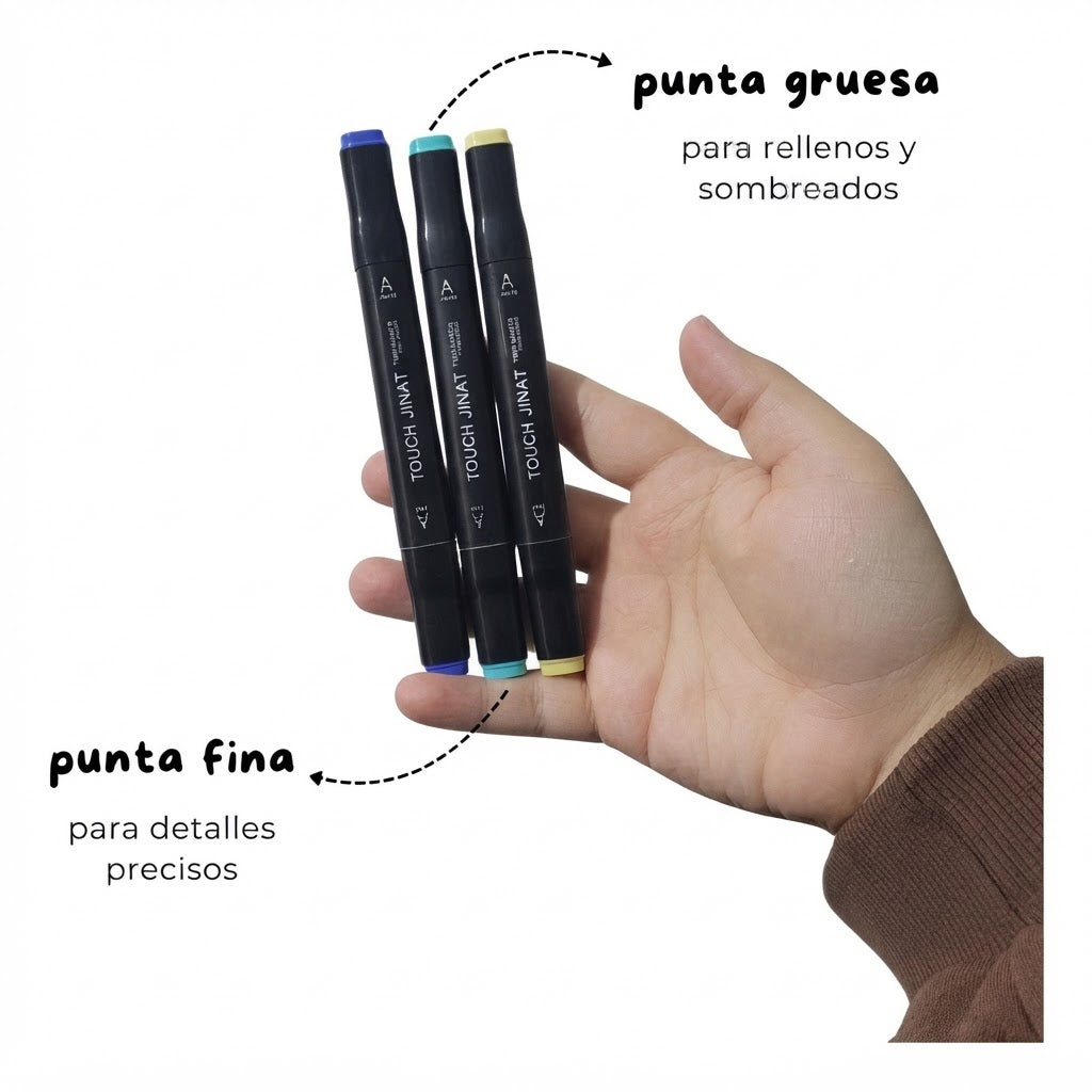 Set De Plumones 262 Marcadores Touch Plumones Doble Punta