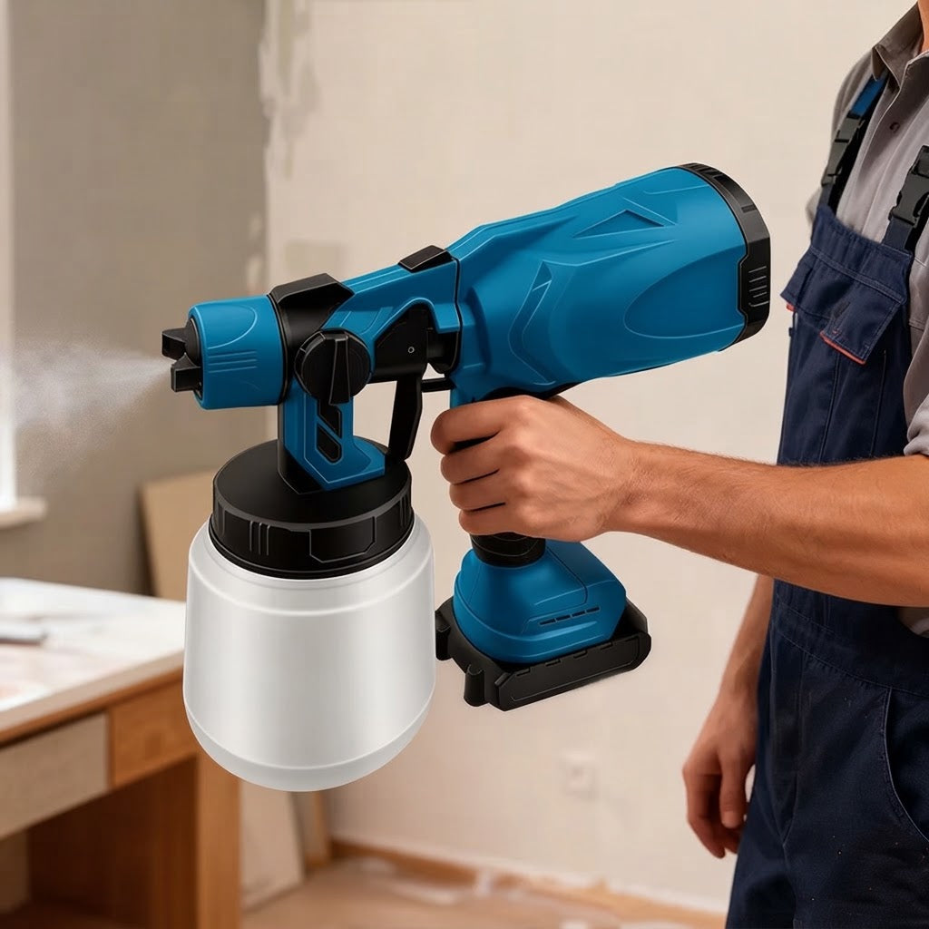 Compresor De Pintar, Pistola Portatil De Dos Baterias Premium