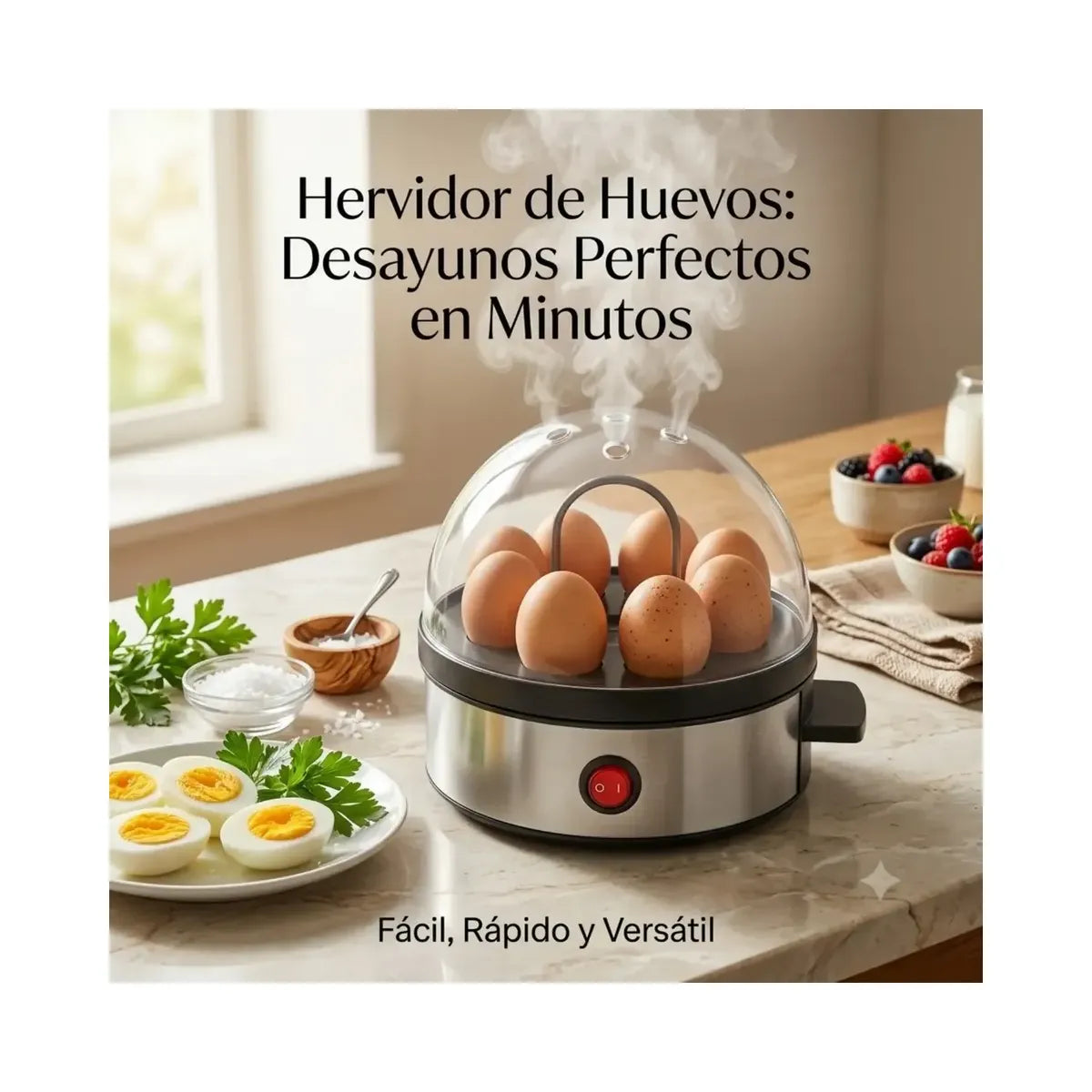 Olla Hervidor Huevos Cocidos Electrica Digital Vaporera
