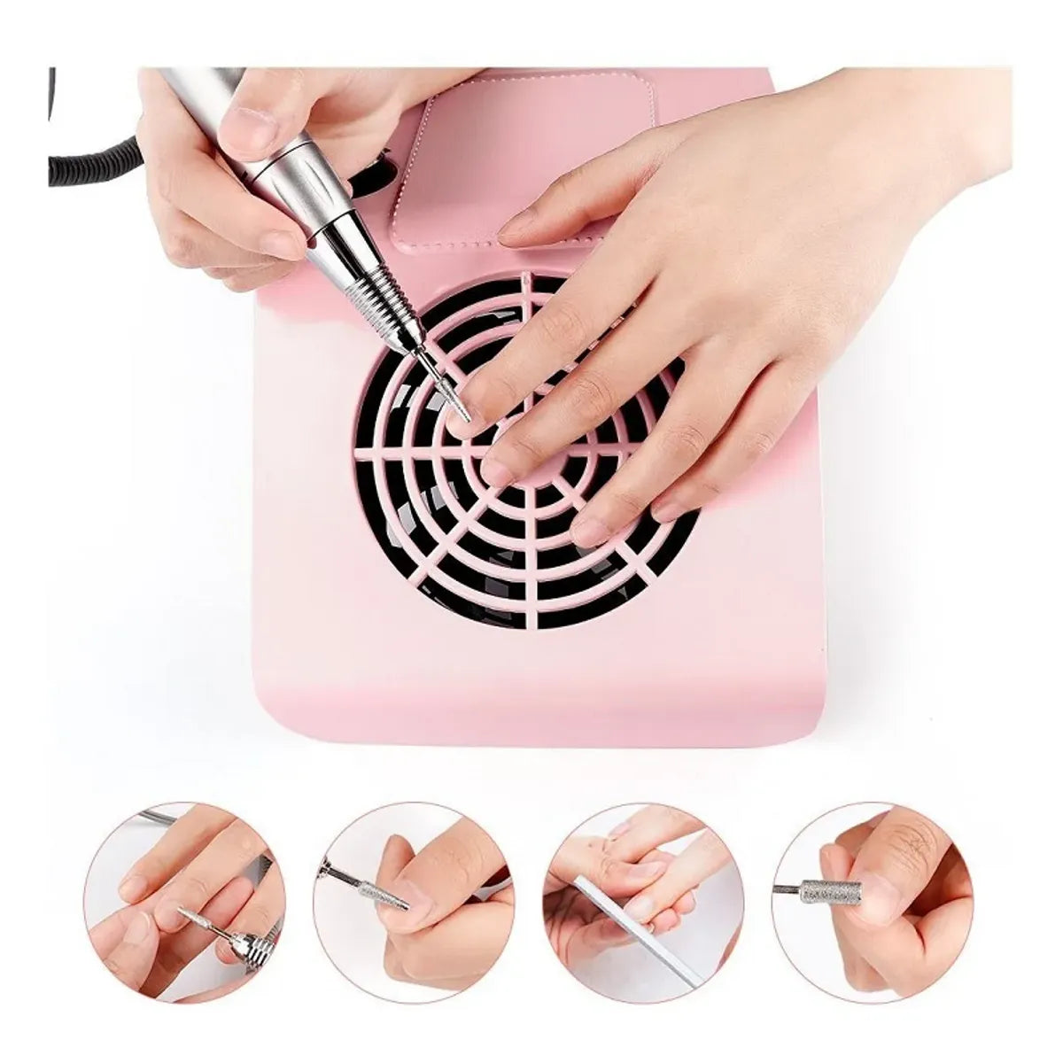 Extractor Polvo Uñas Limpiador Manicura