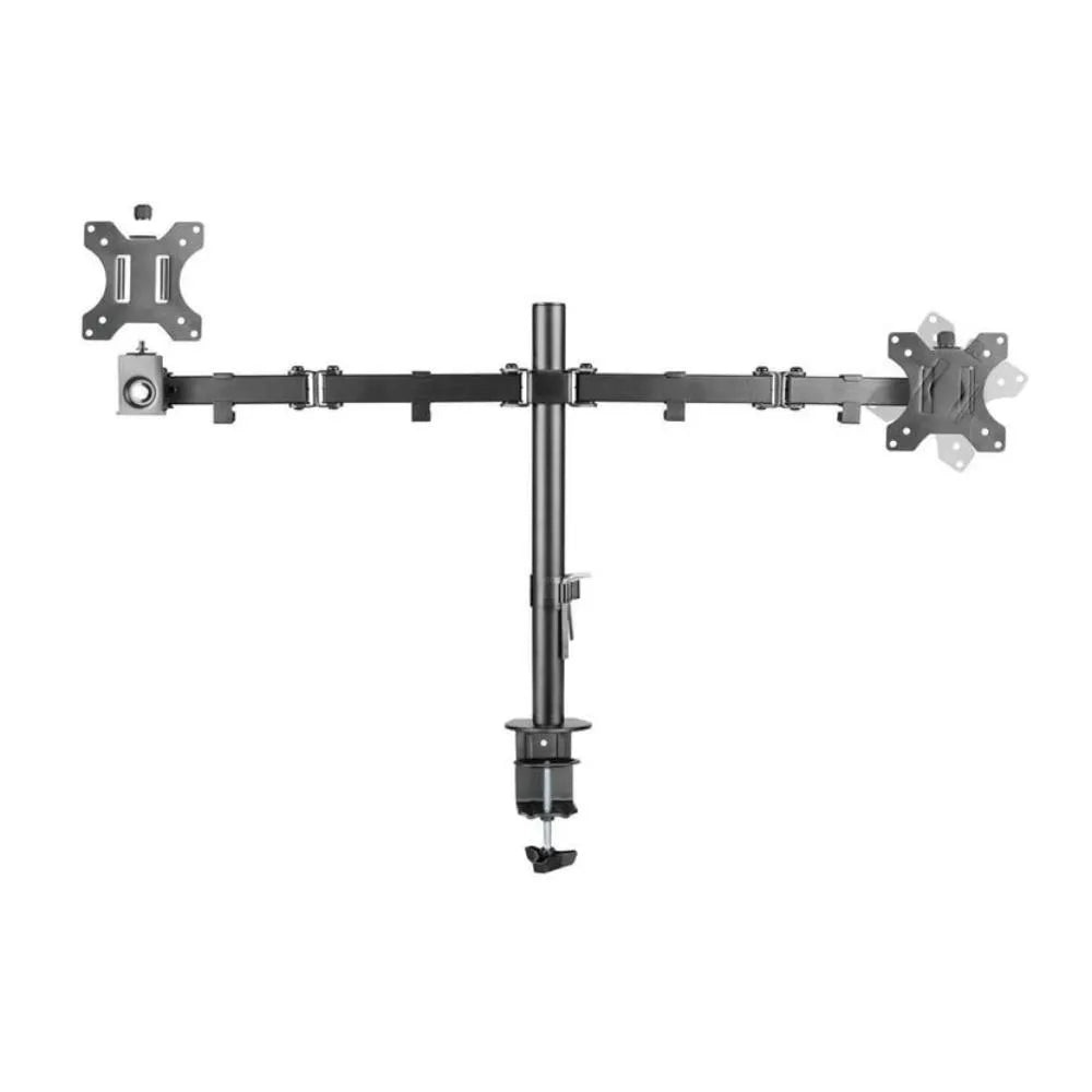 Soporte De Escritorio Para Dos Monitores Tv Setup Ergonomico