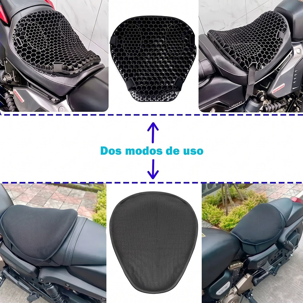 Cojín Silicona En Gel Universal Para Moto Impermeable +funda