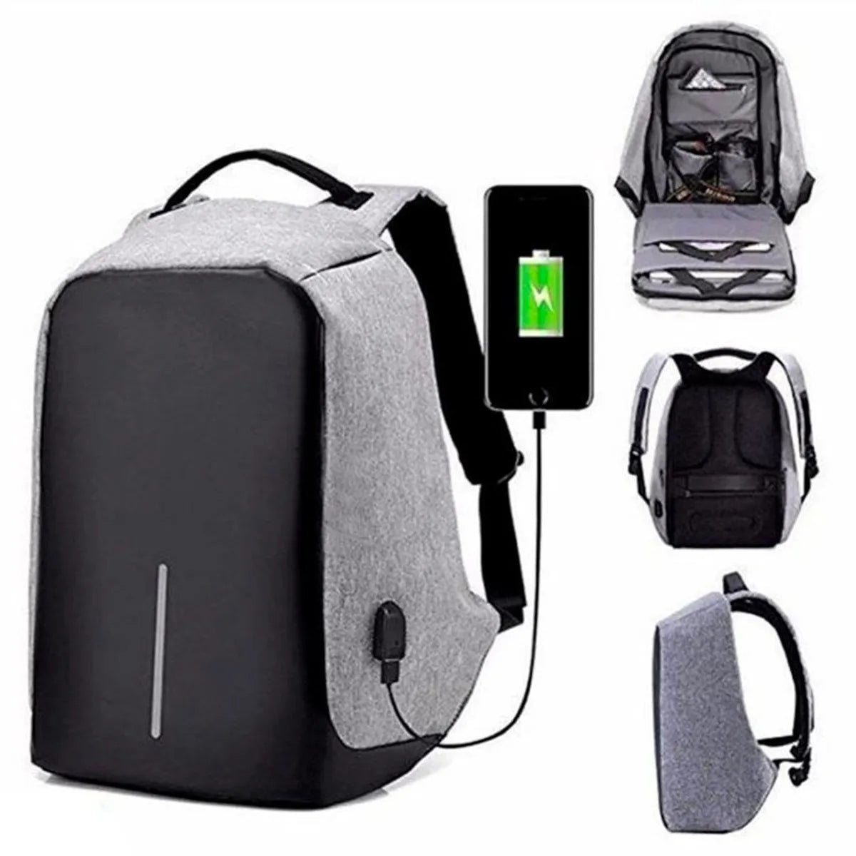 Maleta Maletín Antirrobo Impermeable Con Puerto Usb Portatil
