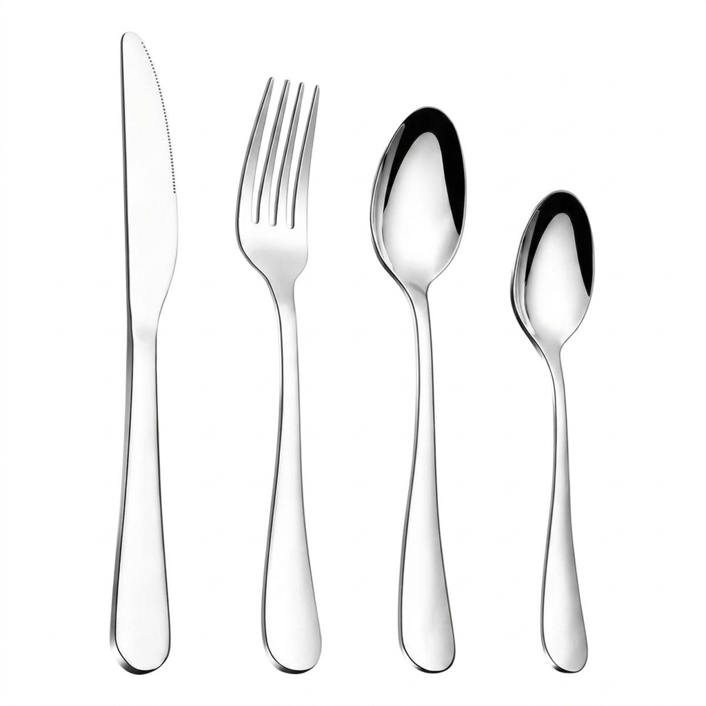 Juego De Cubiertos Premium De Acero Inoxidable Plateado – Set De 24 Piezas Schaffhausen