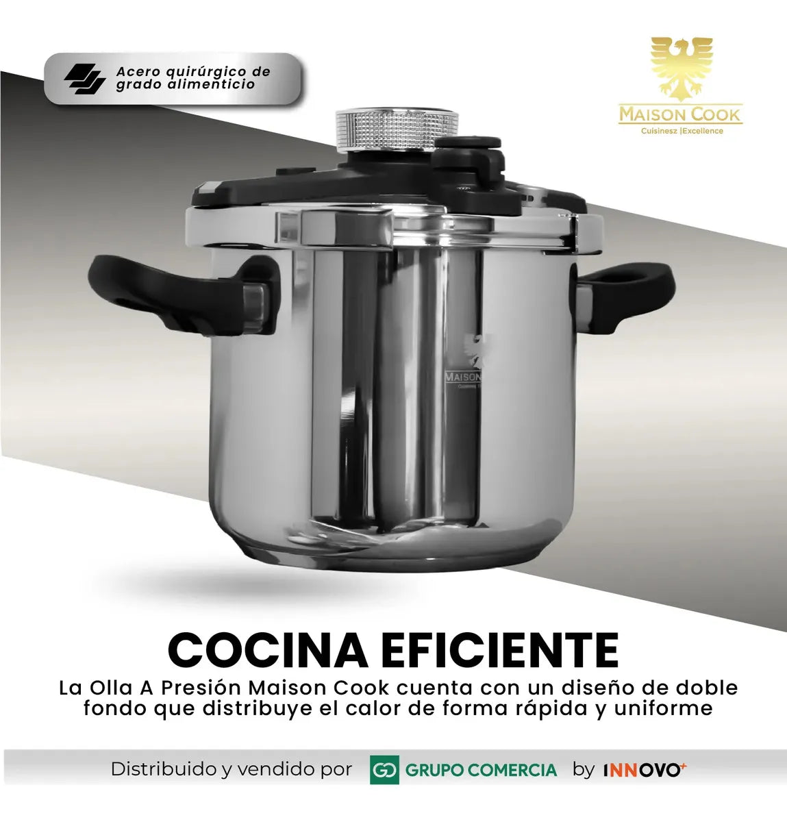 Olla a Presión Maison Cook 7L de Acero Quirúrgico – Gran Capacidad y Cocción Rápida