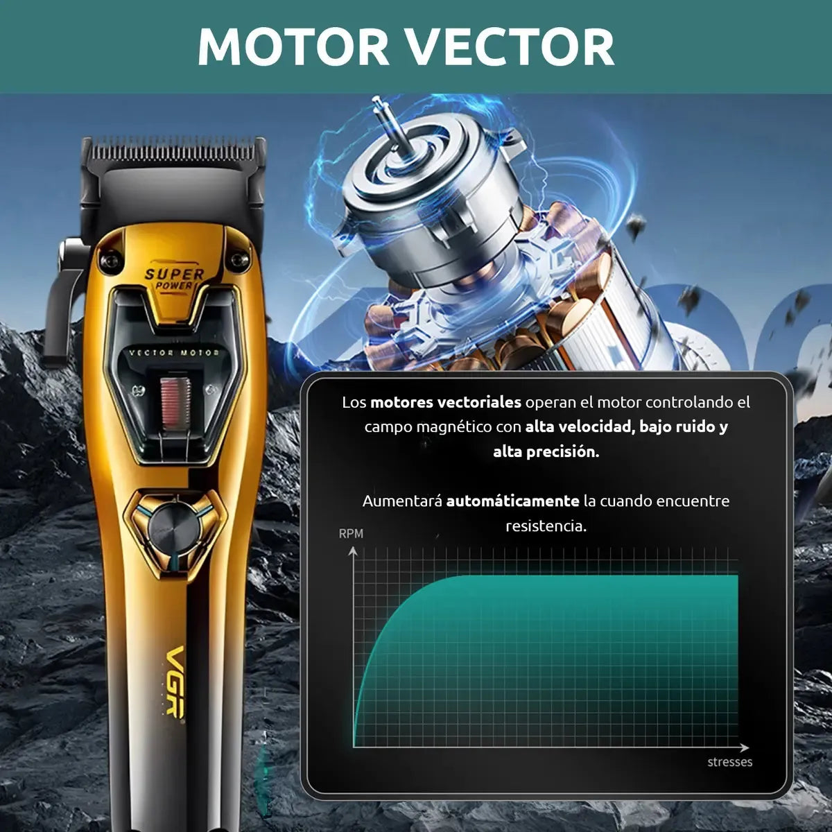 Cortadora VGR V-668 Motor Vectorial 11000 RPM