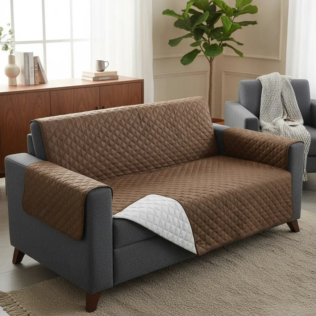 Protector Sofa, Forro, Mueble, Doble Faz 3 Puestos