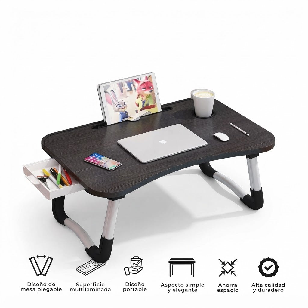Mesa Plegable Portátil Para Portátil O Cama, Escritorio Multiusos