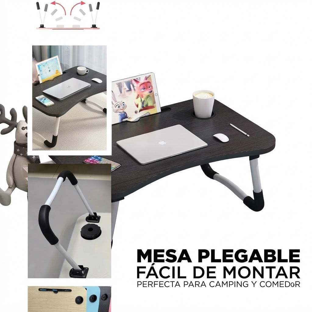 Mesa Plegable Portátil Para Portátil O Cama, Escritorio Multiusos