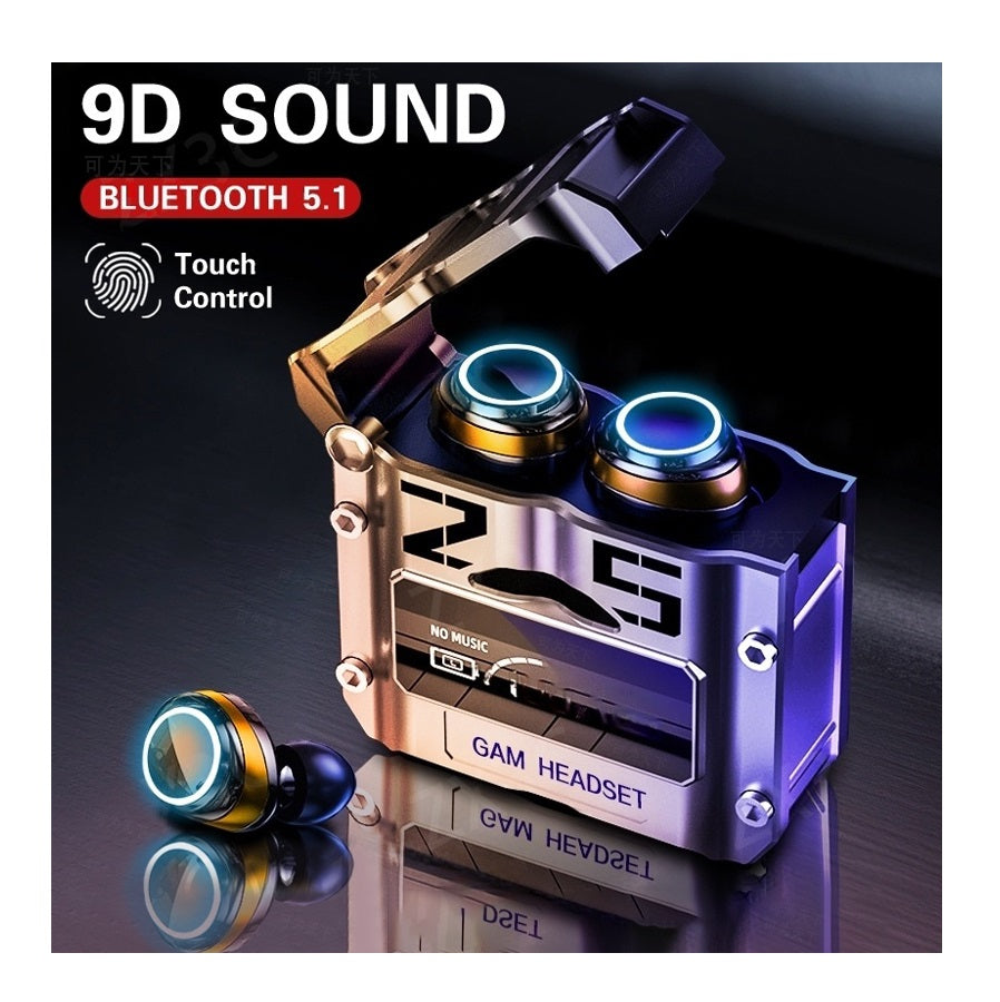 Audifonos Inalambricos Bluetooth Gamer Deportivos M25 Tws 9d Color Negro