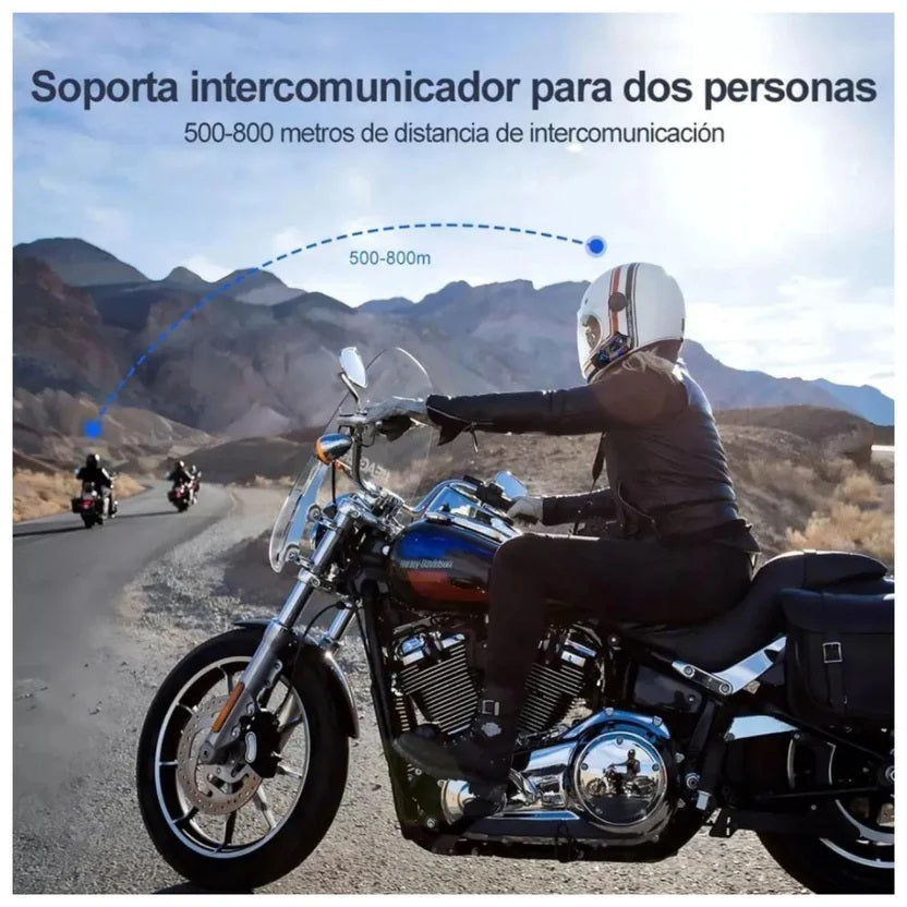 Intercomunicador para Casco KR-M2 con Bluetooth 5.3 y Luz RGB – Estilo y Conectividad en la Vía