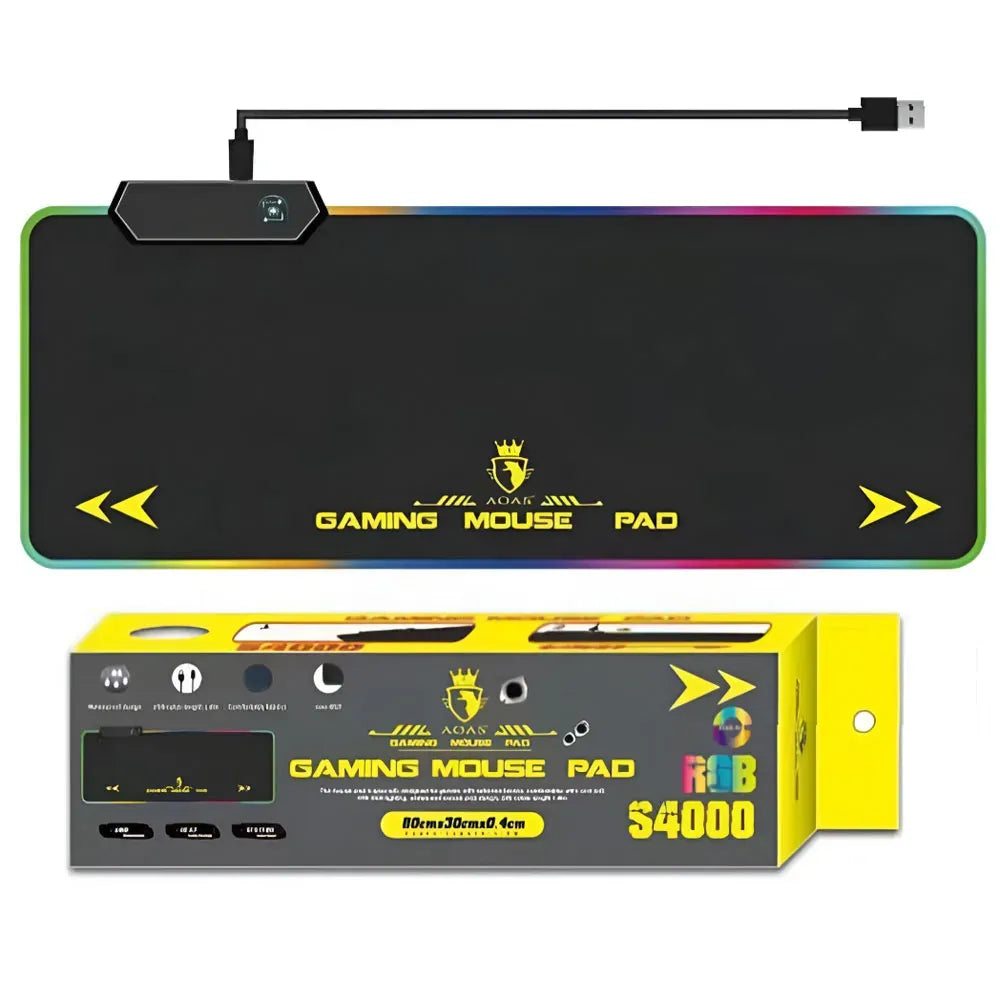 Mouse Pad Gamer XL AOAS S4000 – Pad Mouse 30x80cm Con Bordes Cosidos